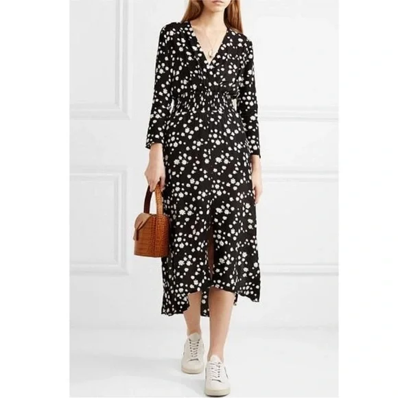 Maje Black and White Floral Maxi Dress - Picture 11 of 14